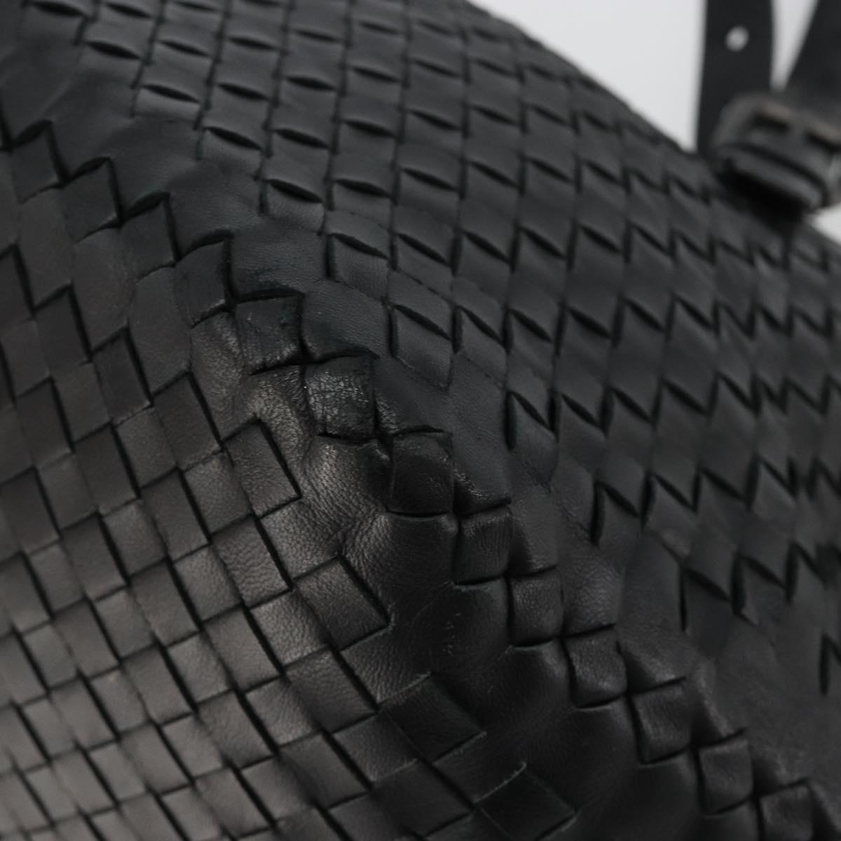 BOTTEGA VENETA INTRECCIATO Hand Bag Leather Black Auth 180631SAV