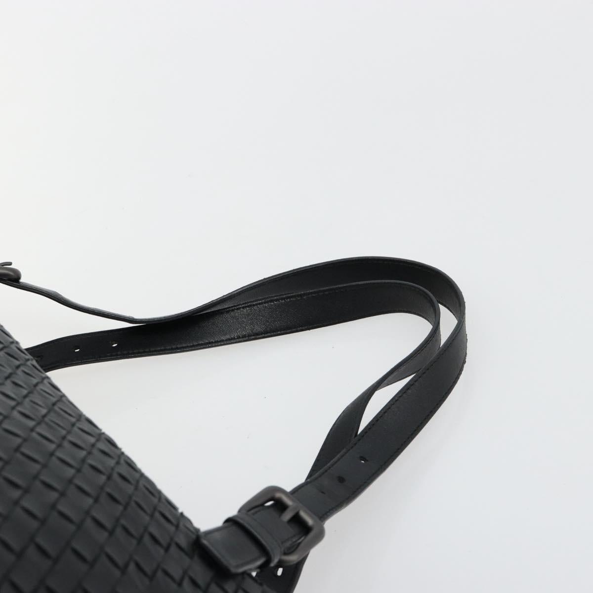 BOTTEGA VENETA INTRECCIATO Hand Bag Leather Black Auth 180631SAV