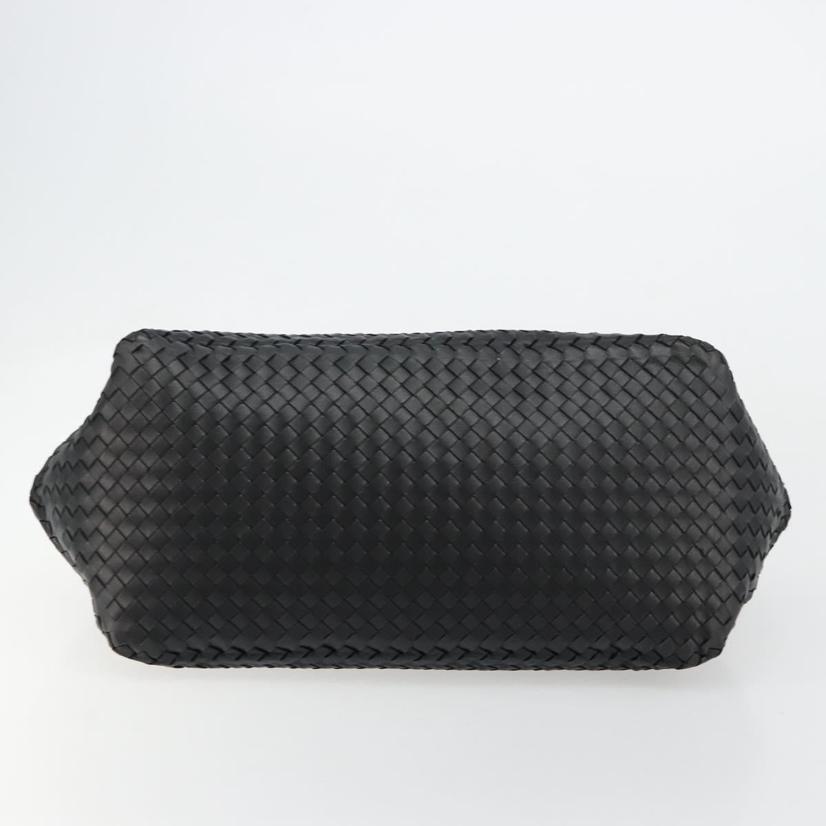 BOTTEGA VENETA INTRECCIATO Hand Bag Leather Black Auth 180631SAV