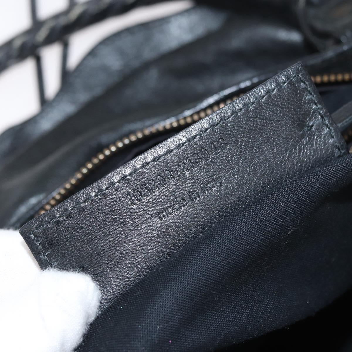 BALENCIAGA The First Hand Bag Leather 2way Black 103208 Auth 180633SAM