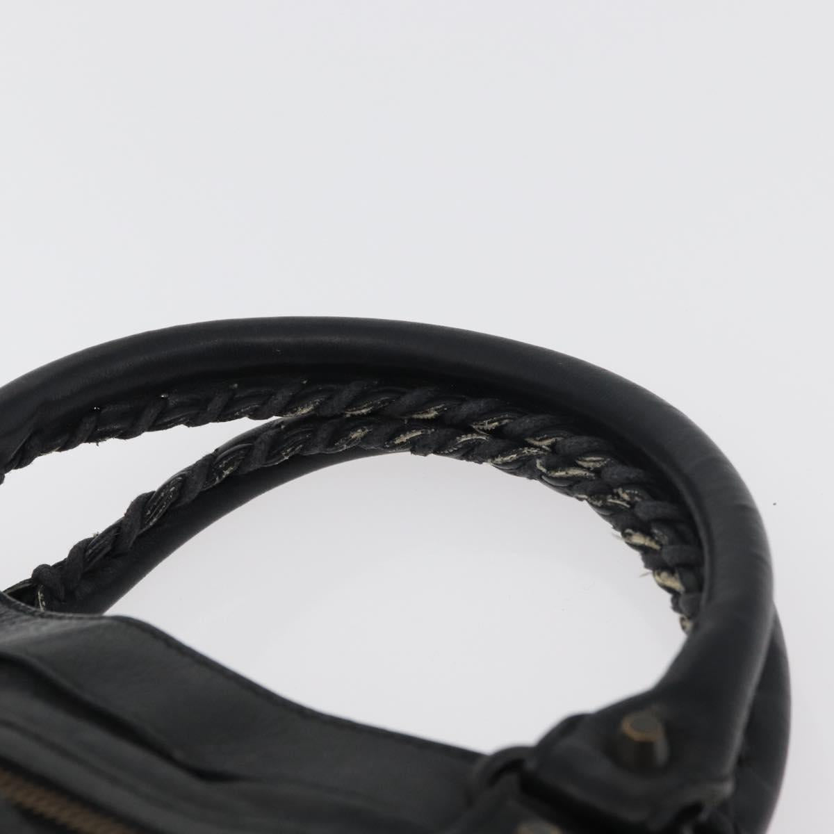 BALENCIAGA The First Hand Bag Leather 2way Black 103208 Auth 180633SAM