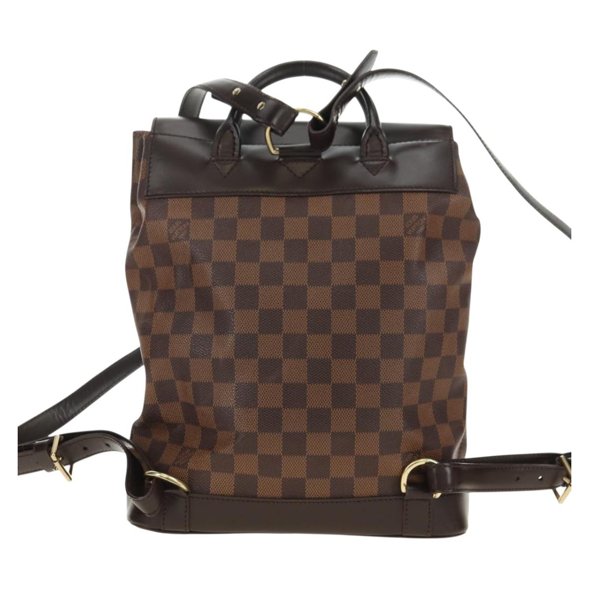 LOUIS VUITTON Damier Ebene Soho Backpack N51132 LV Auth 180650SAV