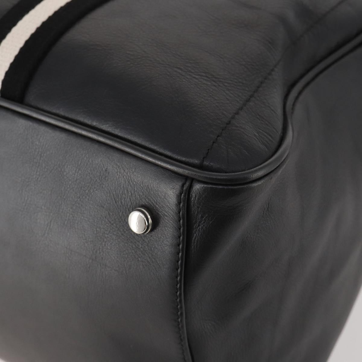 BALLY Boston Bag Leather 2way Black Auth 180652A