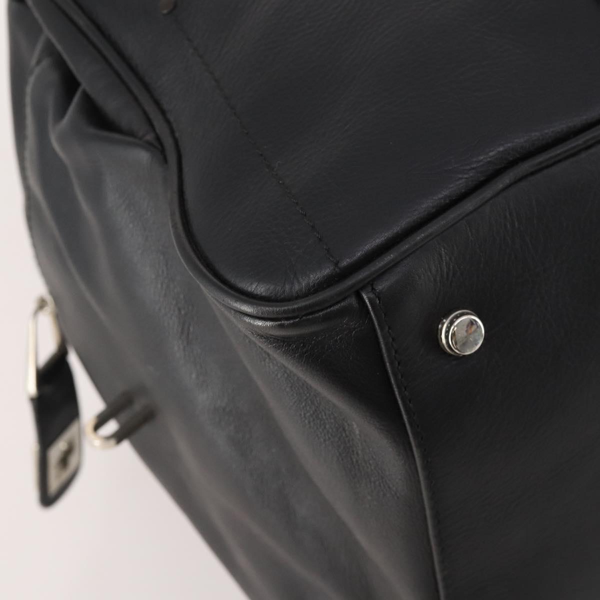 BALLY Boston Bag Leather 2way Black Auth 180652A