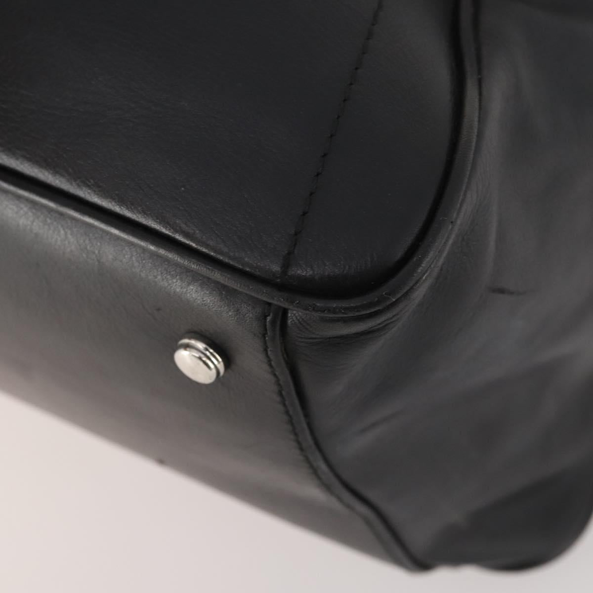 BALLY Boston Bag Leather 2way Black Auth 180652A