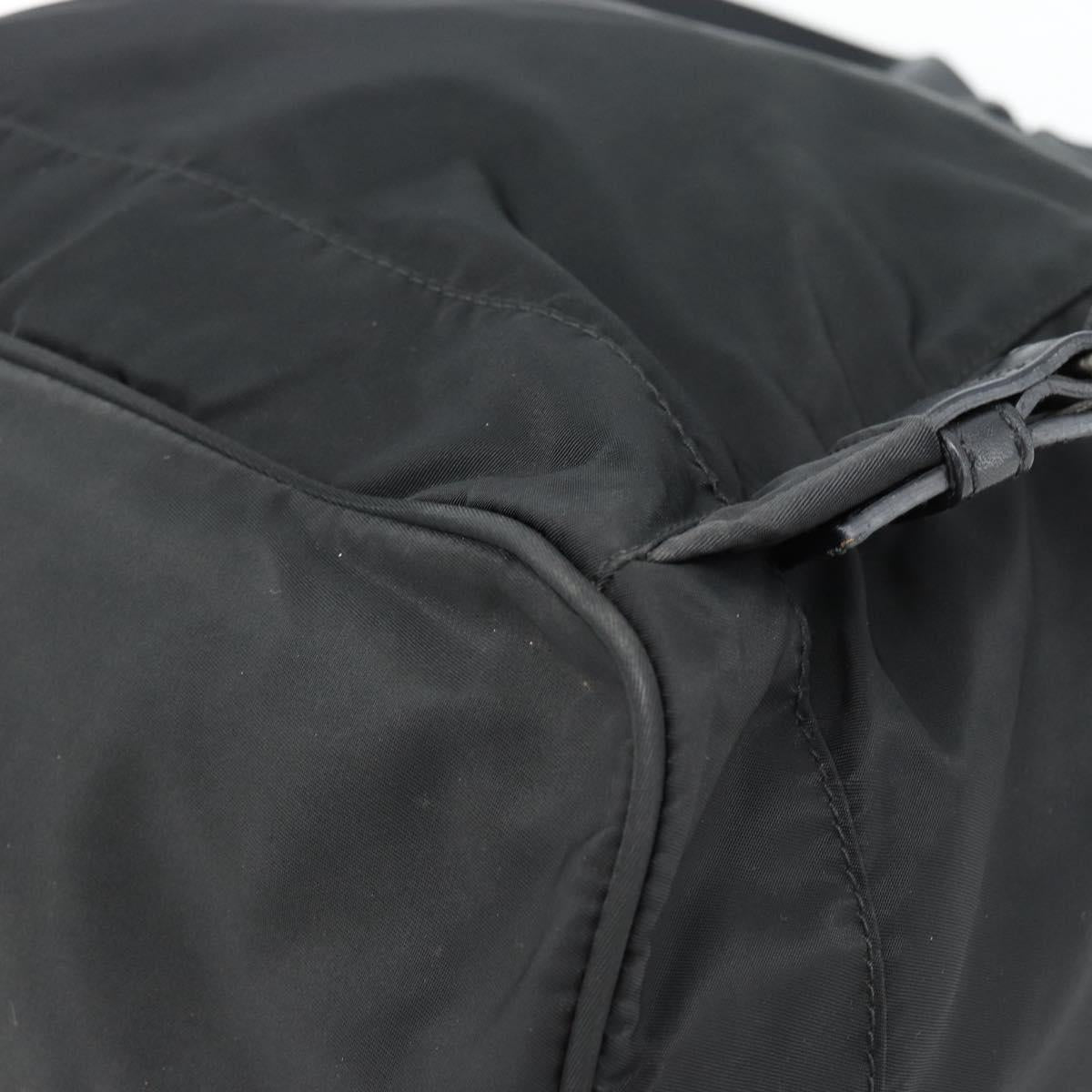 PRADA Backpack Nylon Black Silver Auth 180665A