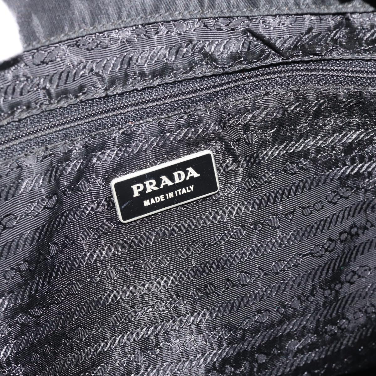 PRADA Backpack Nylon Black Silver Auth 180665A