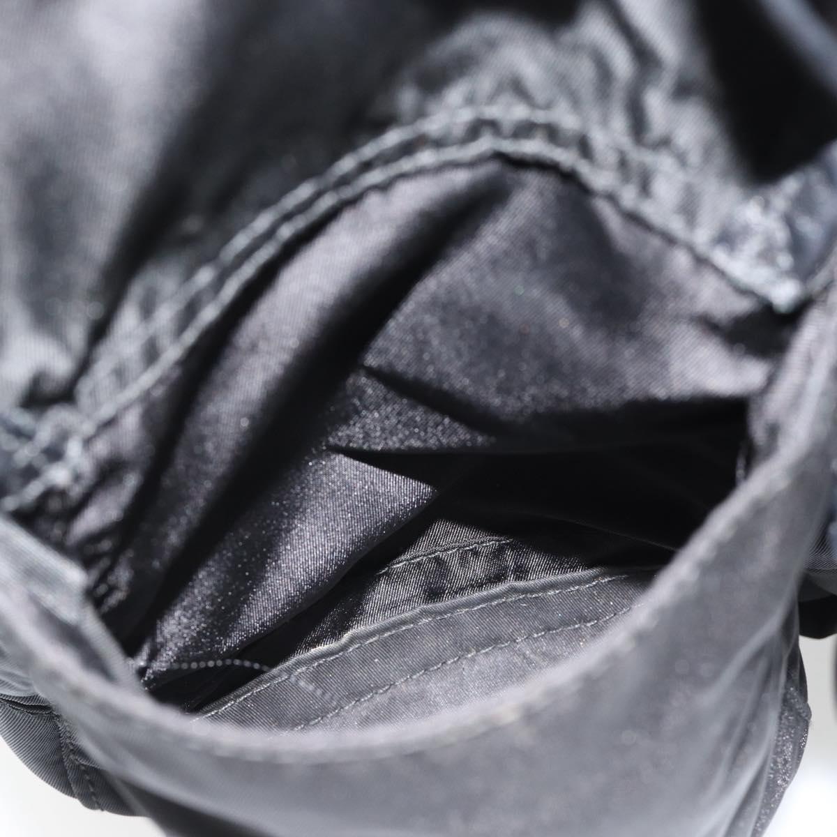 PRADA Backpack Nylon Black Silver Auth 180665A