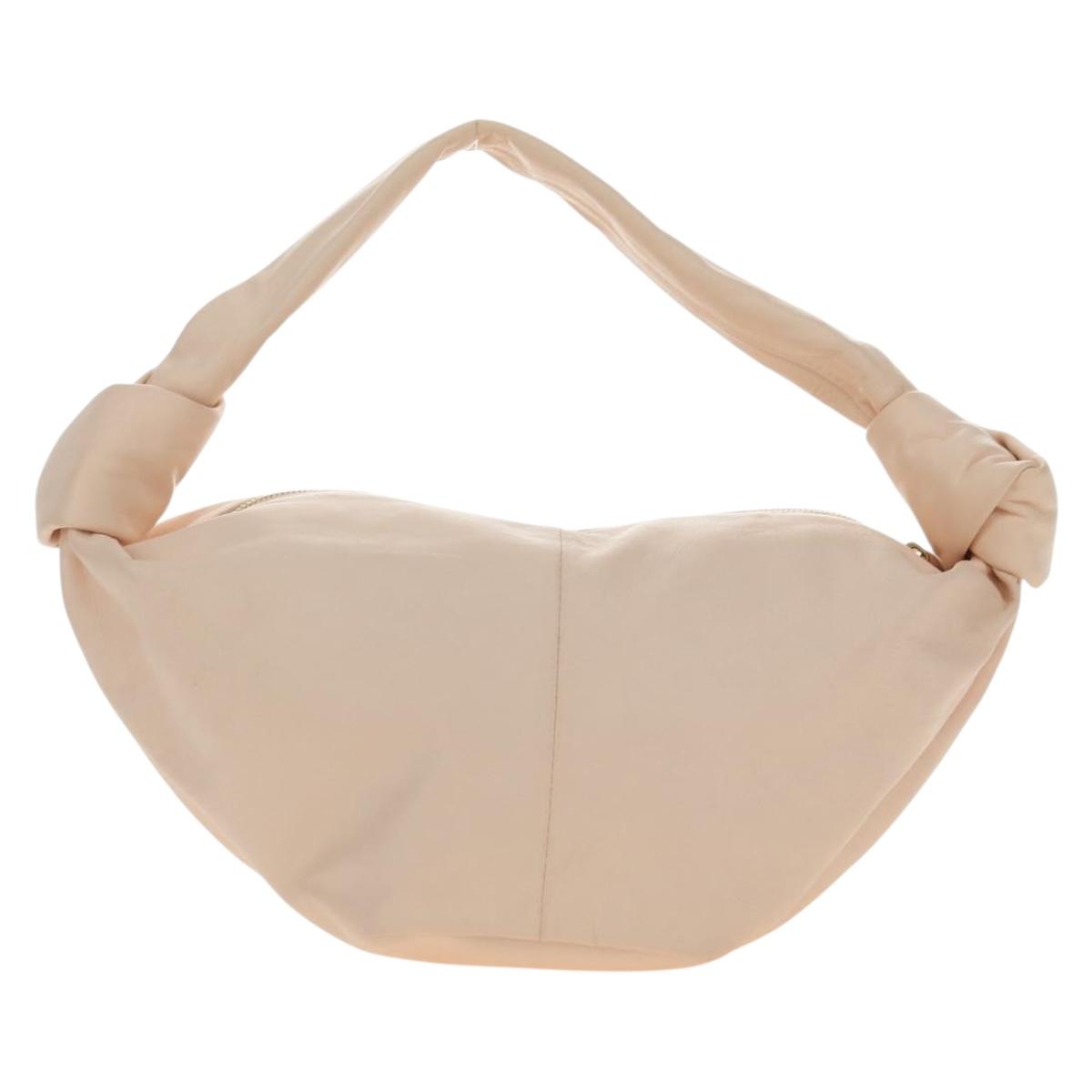 BOTTEGA VENETA Double knot Hand Bag Leather Pink Gold Auth 180673M