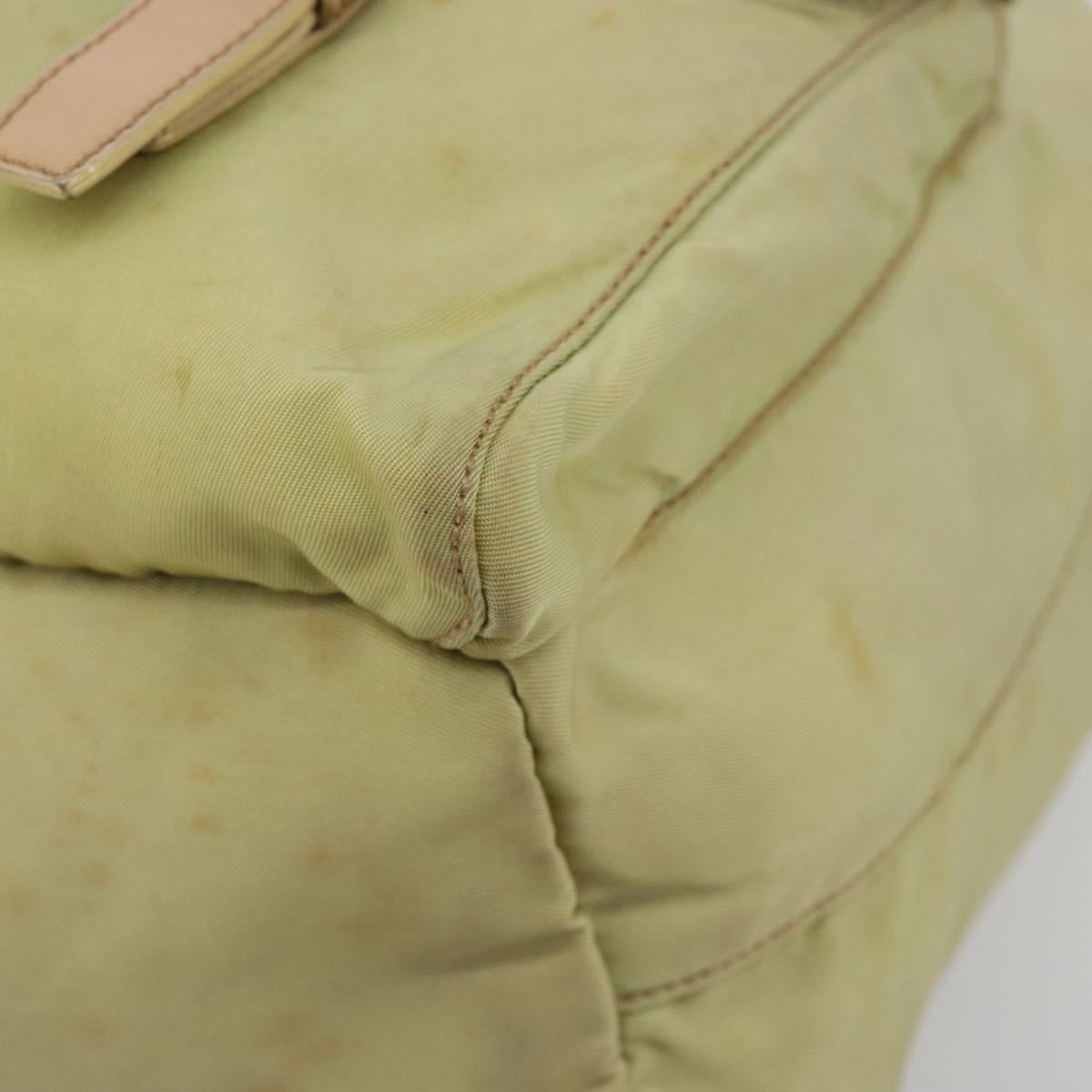 PRADA Backpack Nylon Green Silver Auth 180684