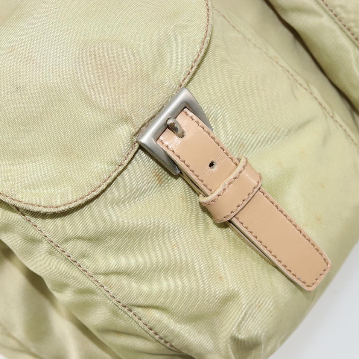 PRADA Backpack Nylon Green Silver Auth 180684