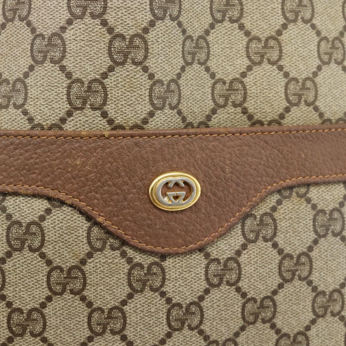GUCCI GG Supreme Web Sherry Line Tote Bag PVC Beige Red 40 02 003 Auth 180686