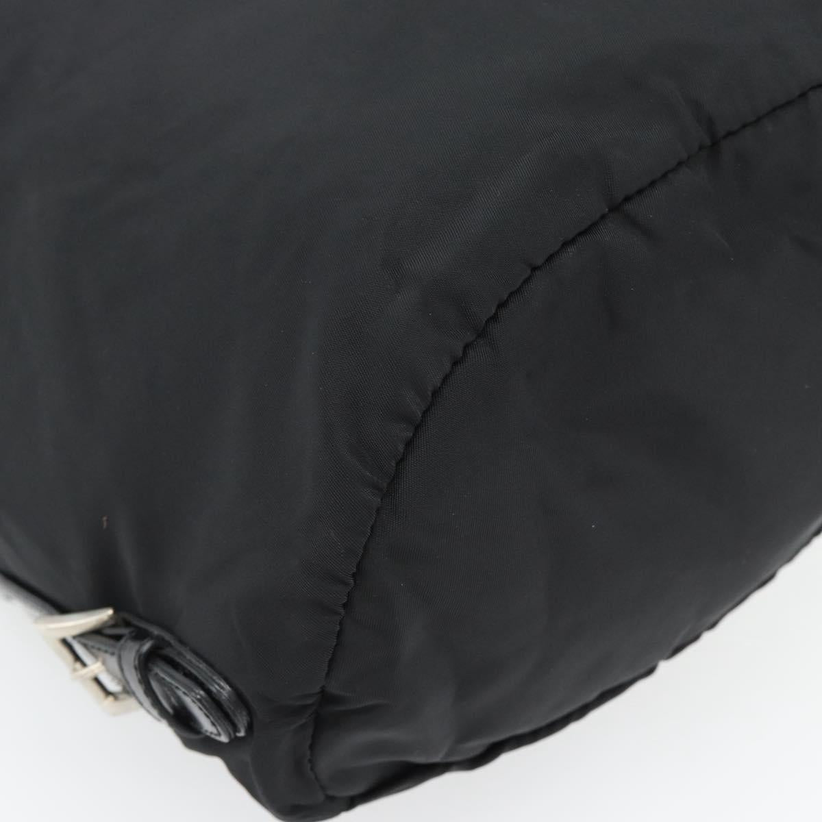 PRADA Backpack Nylon Black Silver Auth 180688A