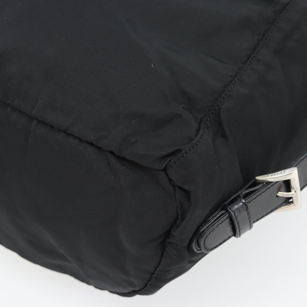 PRADA Backpack Nylon Black Silver Auth 180688A