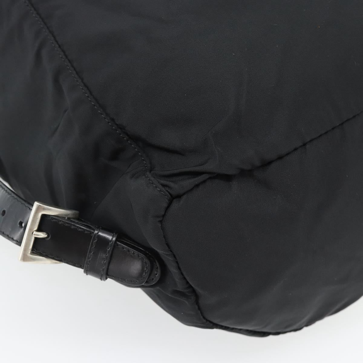 PRADA Backpack Nylon Black Silver Auth 180688A