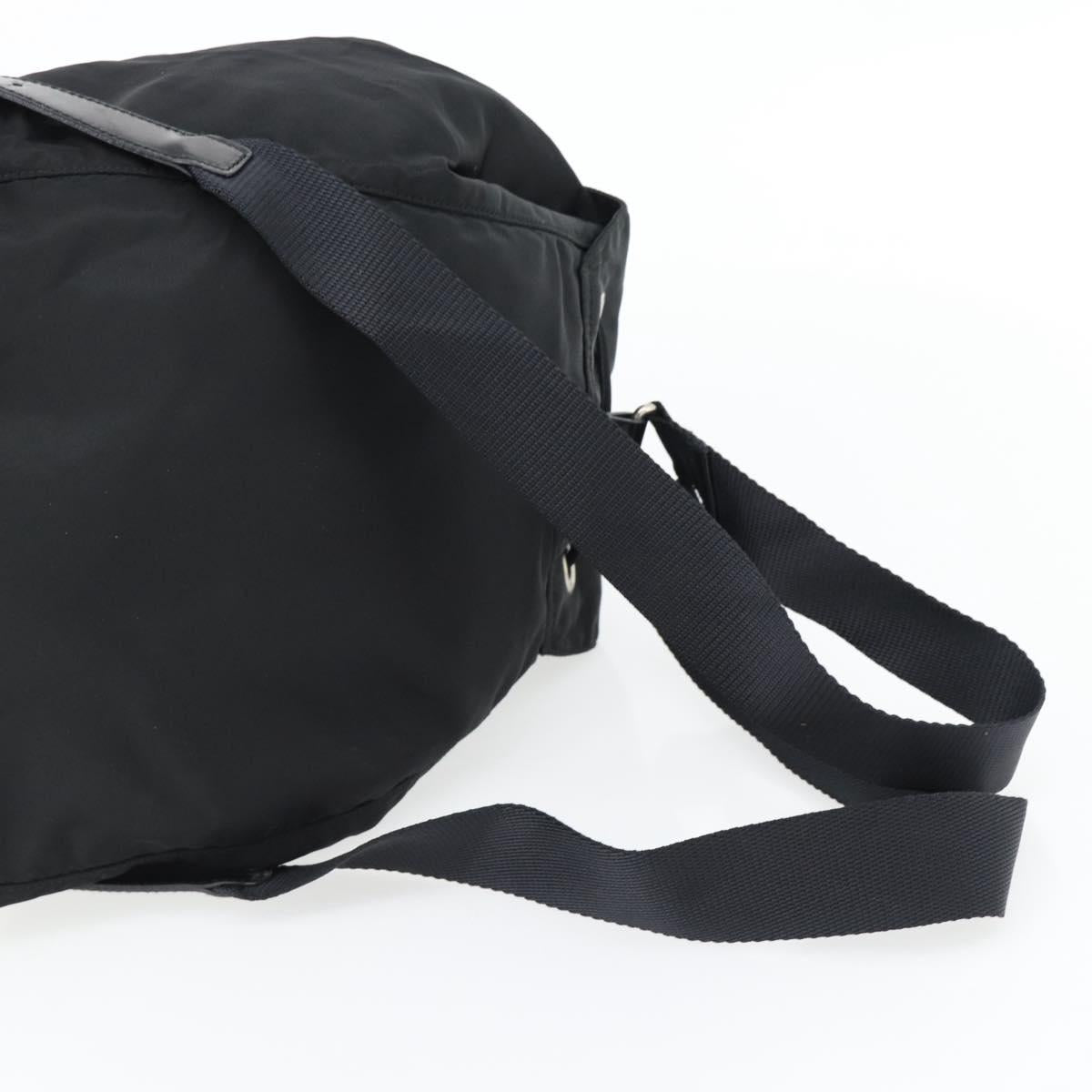 PRADA Backpack Nylon Black Silver Auth 180688A