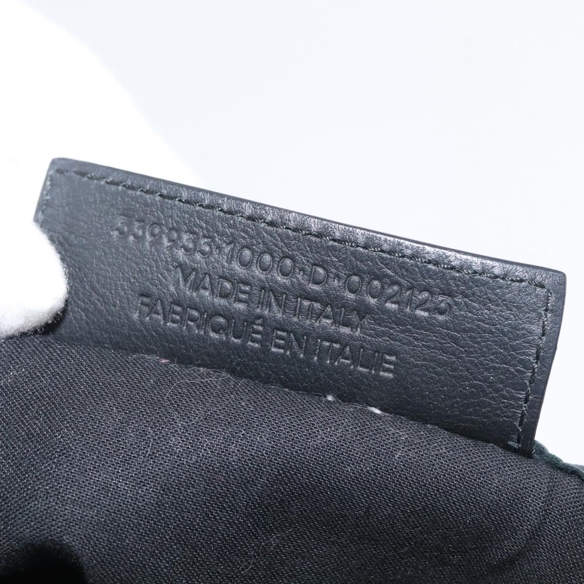 BALENCIAGA Navy Kabas S Tote Bag Leather Black Silver 339933 Auth 180690