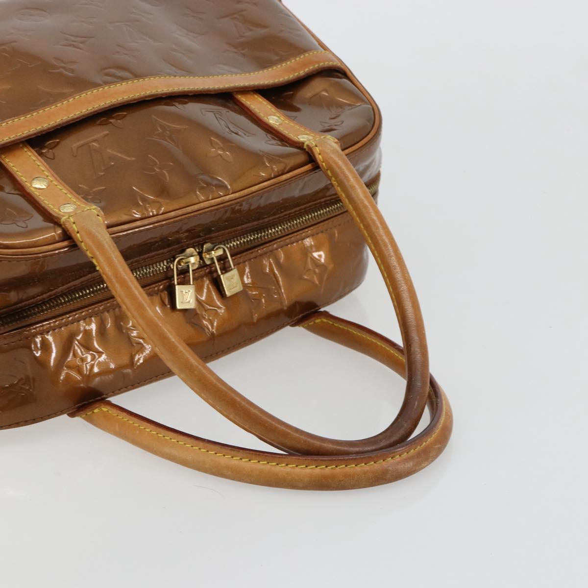 LOUIS VUITTON Monogram Vernis Tompkins Square Bag Bronze M91103 LV Auth 180705