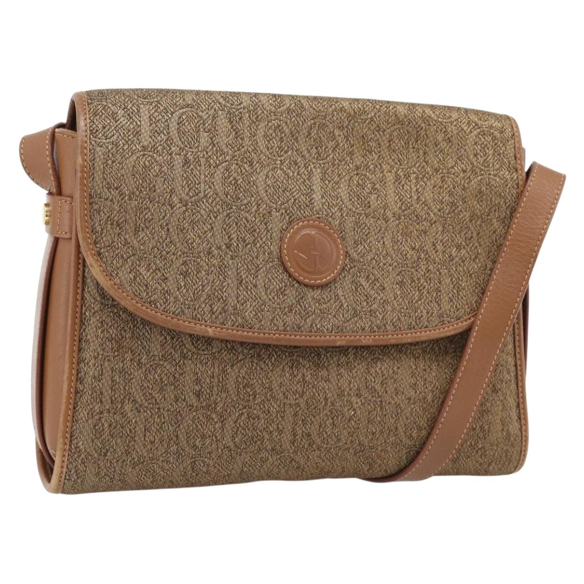 GUCCI Shoulder Bag Canvas Beige Gold 001 46 0712 Auth 180722