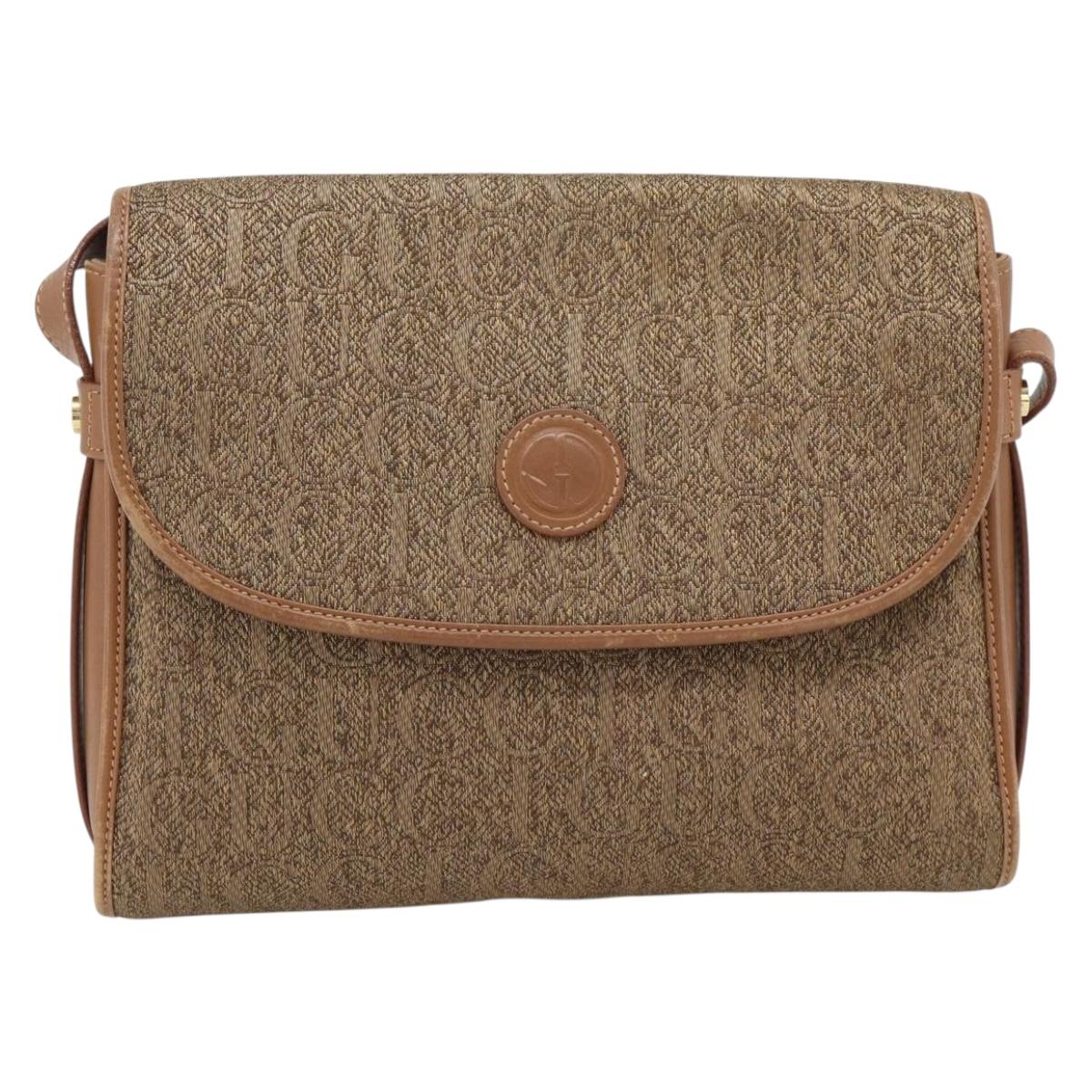 GUCCI Shoulder Bag Canvas Beige Gold 001 46 0712 Auth 180722