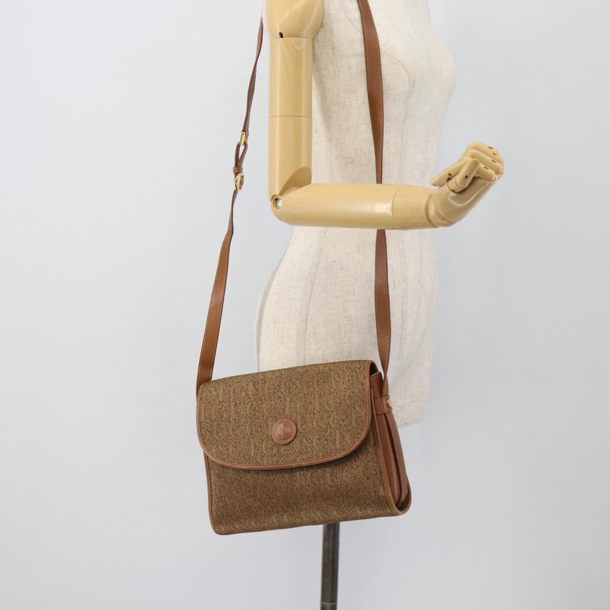 GUCCI Shoulder Bag Canvas Beige Gold 001 46 0712 Auth 180722