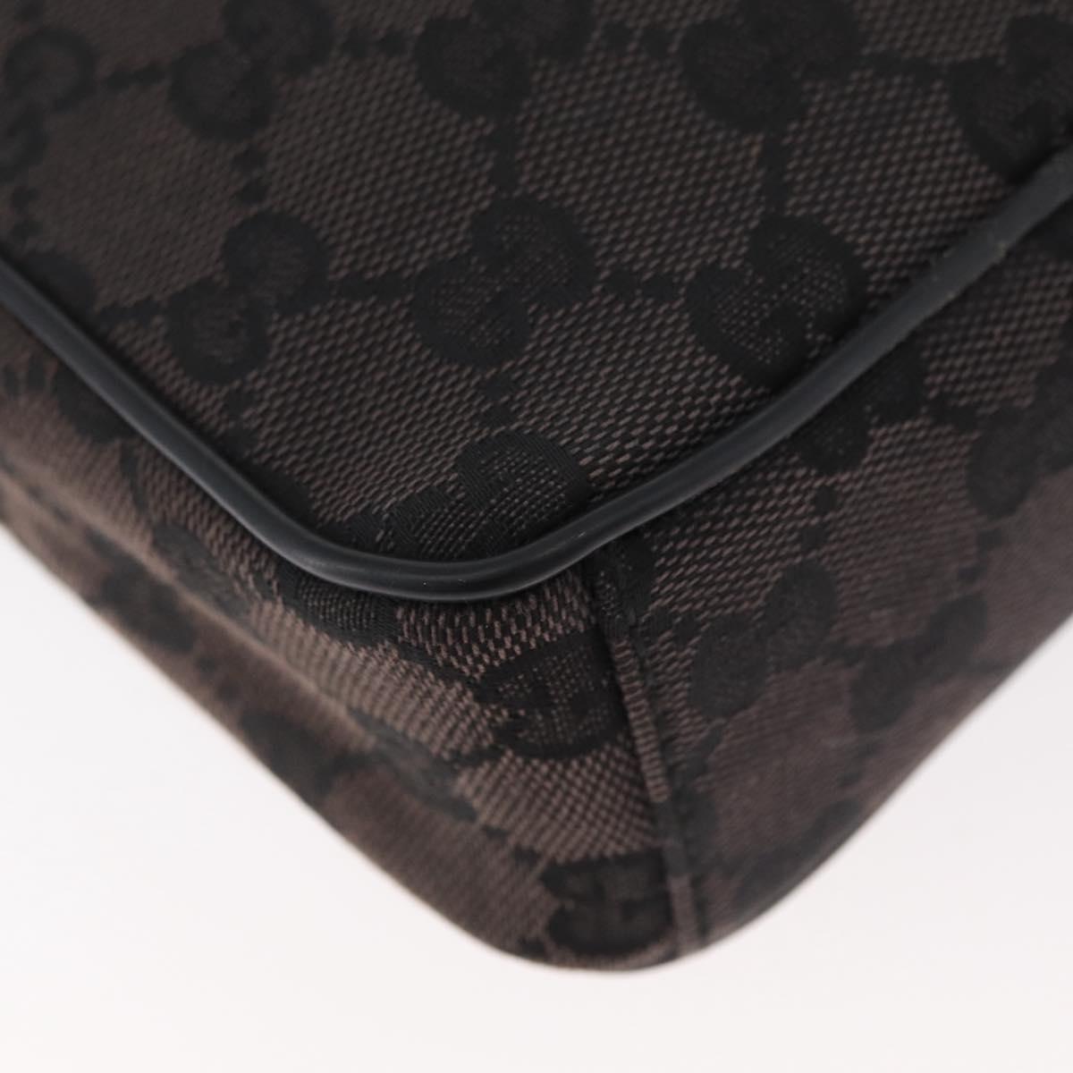 GUCCI GG Canvas Shoulder Bag Black Silver 018 1619 Auth 180727