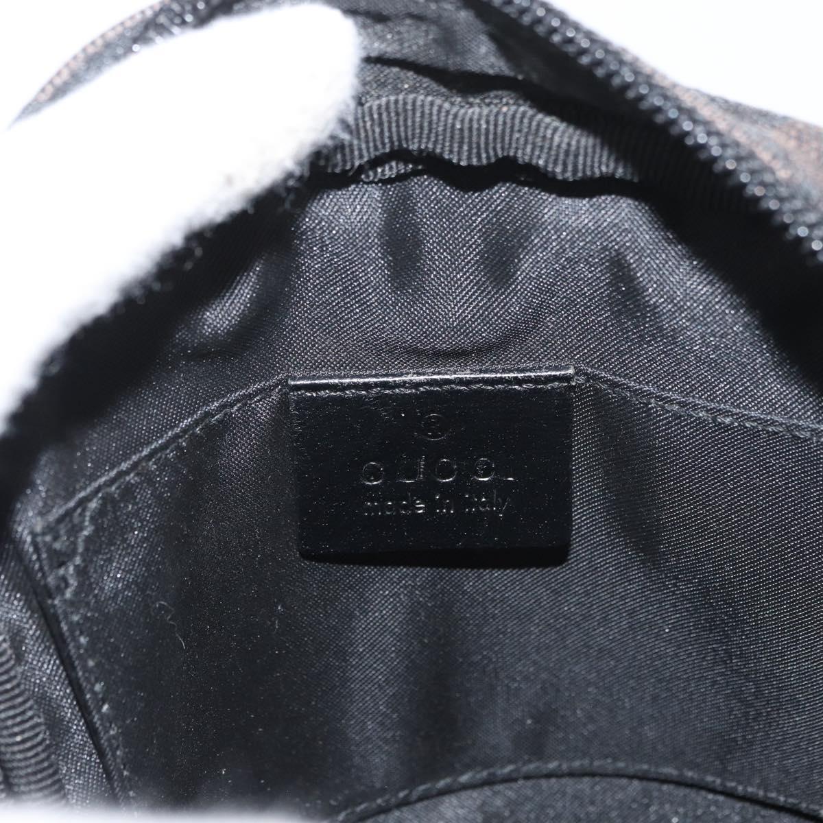 GUCCI GG Canvas Shoulder Bag Black Silver 018 1619 Auth 180727