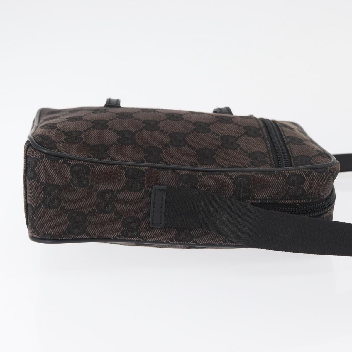 GUCCI GG Canvas Shoulder Bag Black Silver 018 1619 Auth 180727