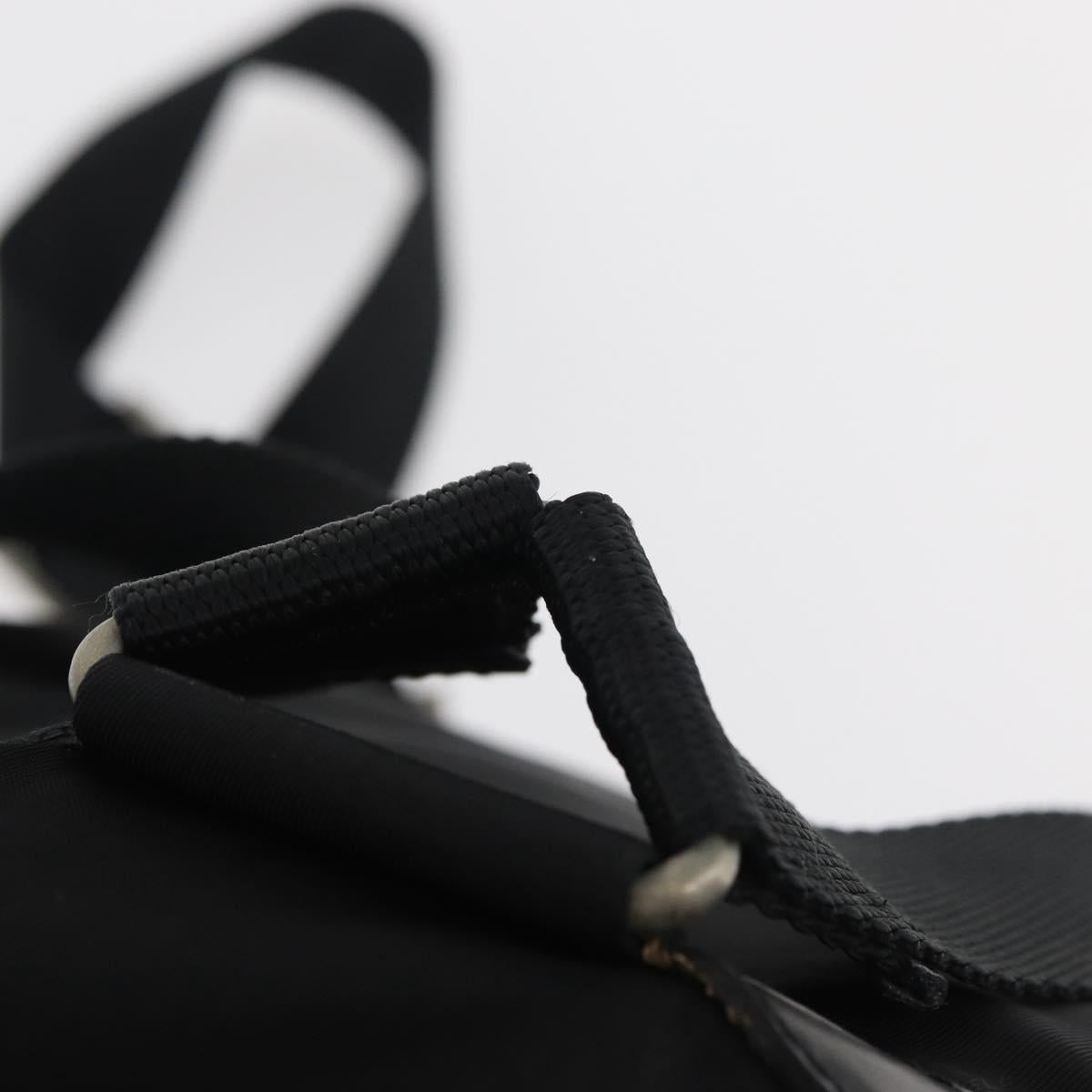 PRADA Backpack Nylon Black Silver Auth 180736A