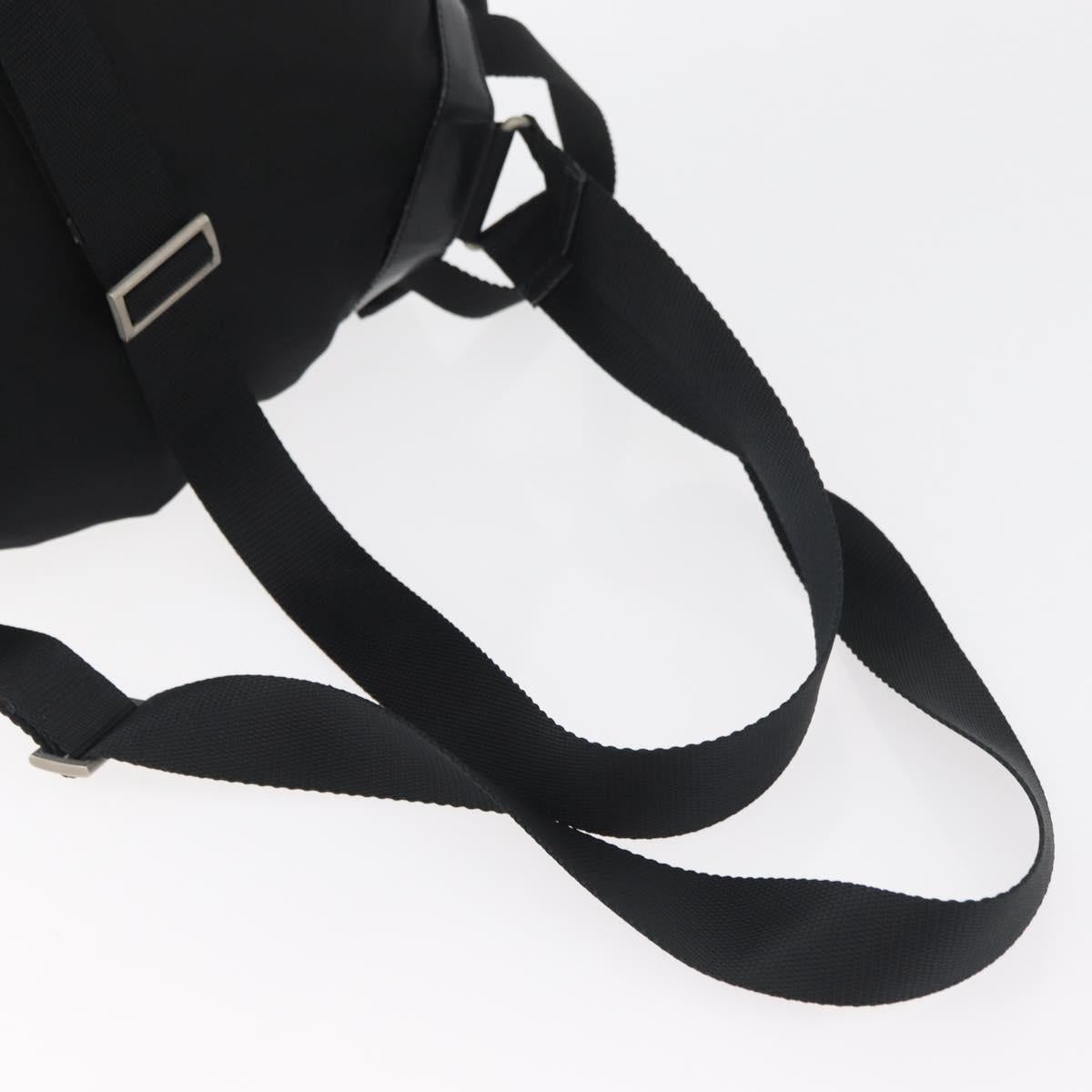 PRADA Backpack Nylon Black Silver Auth 180736A