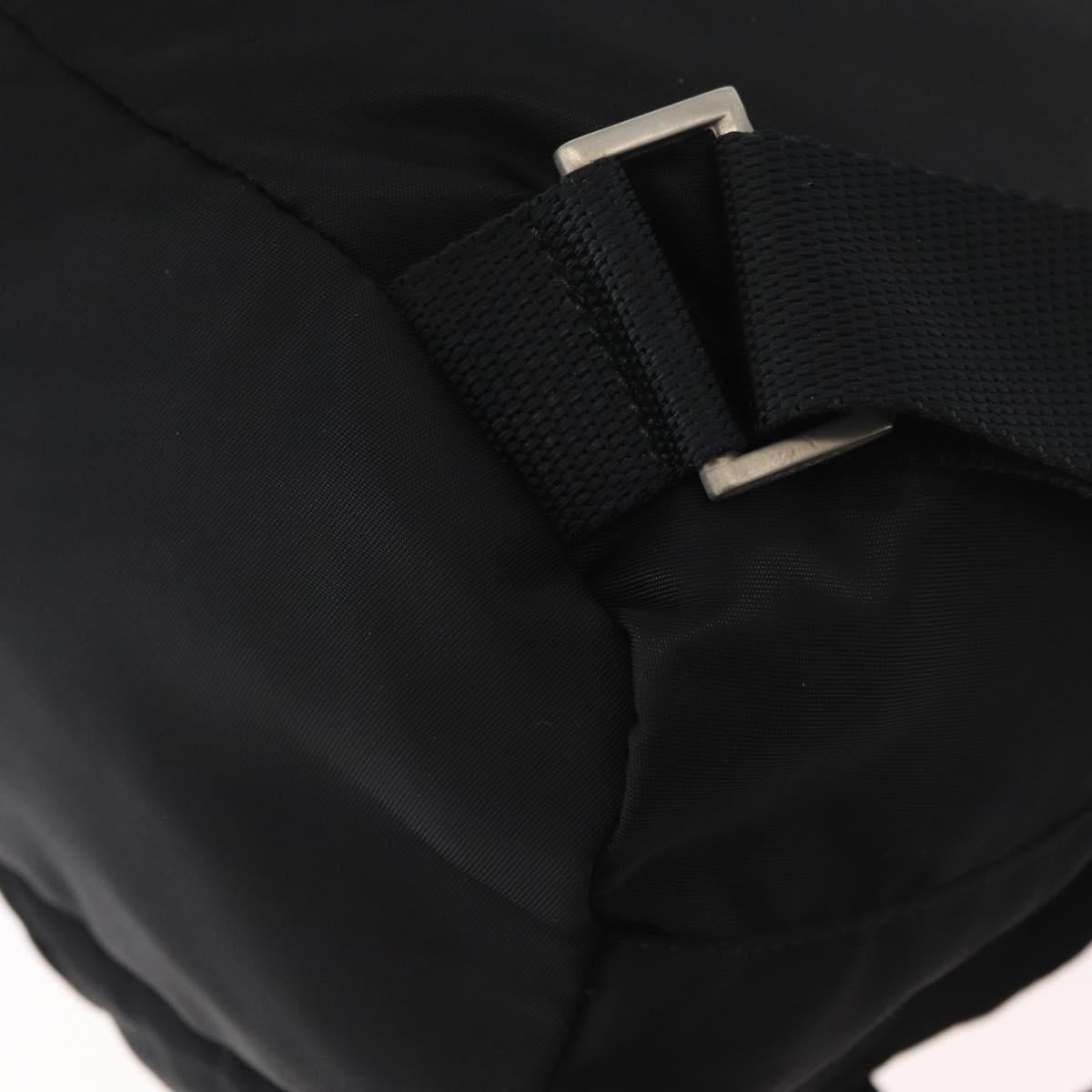 PRADA Backpack Nylon Black Silver Auth 180736A