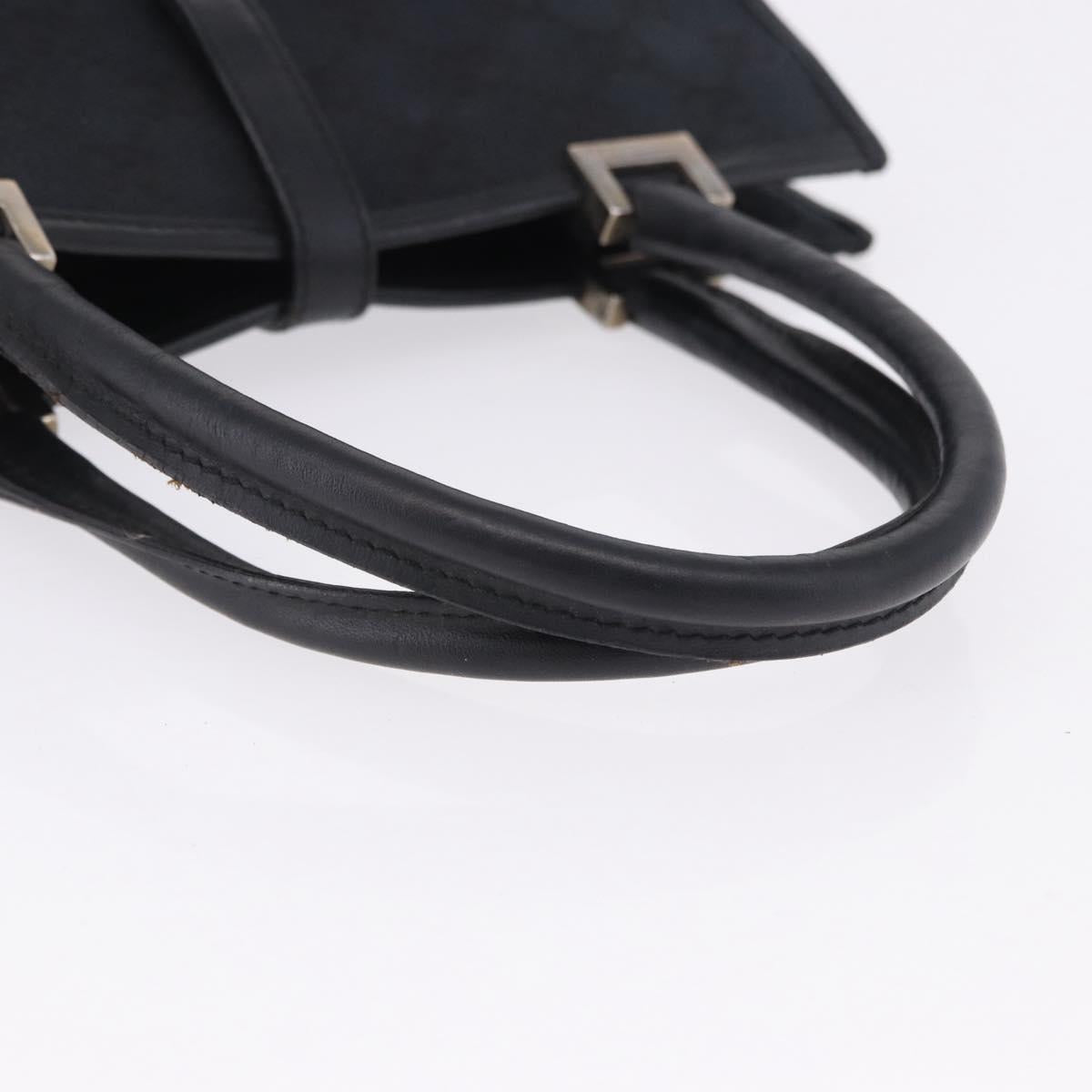 GUCCI GG Canvas Jackie Hand Bag Black Gold 002 1065 Auth 180760