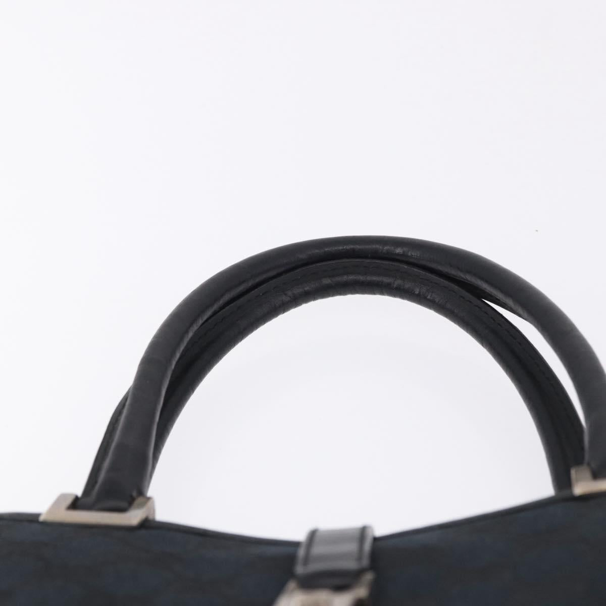 GUCCI GG Canvas Jackie Hand Bag Black Gold 002 1065 Auth 180760