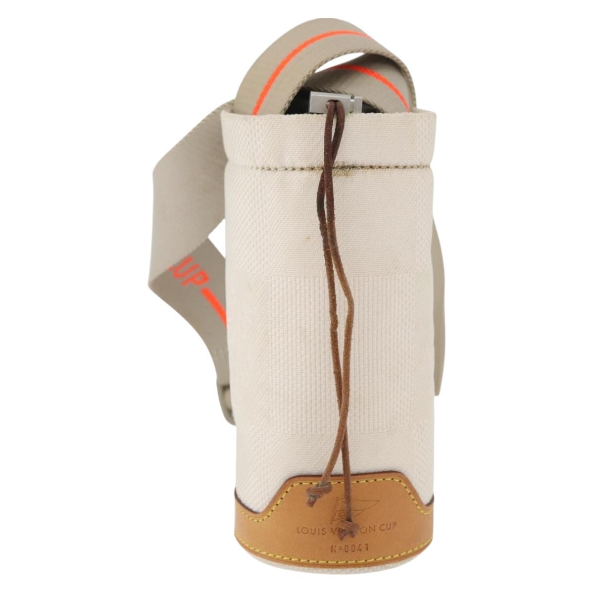 LOUIS VUITTON Damier Geant LV Cup Plastic Bottle Holder Bag White LV Auth 180763