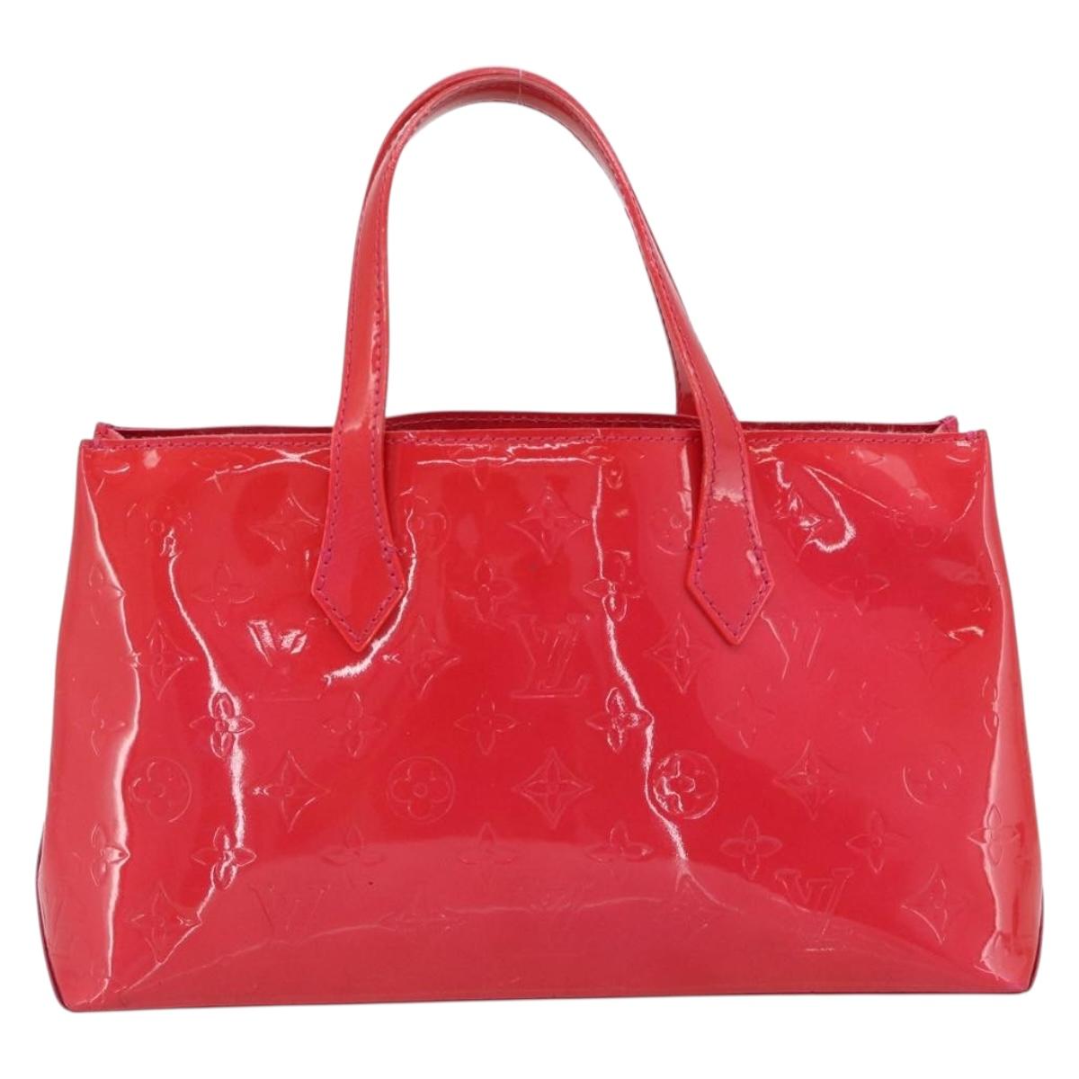 LOUIS VUITTON Monogram Vernis Wilshire PM Hand Bag Rose Pop M93643 Auth 180764A