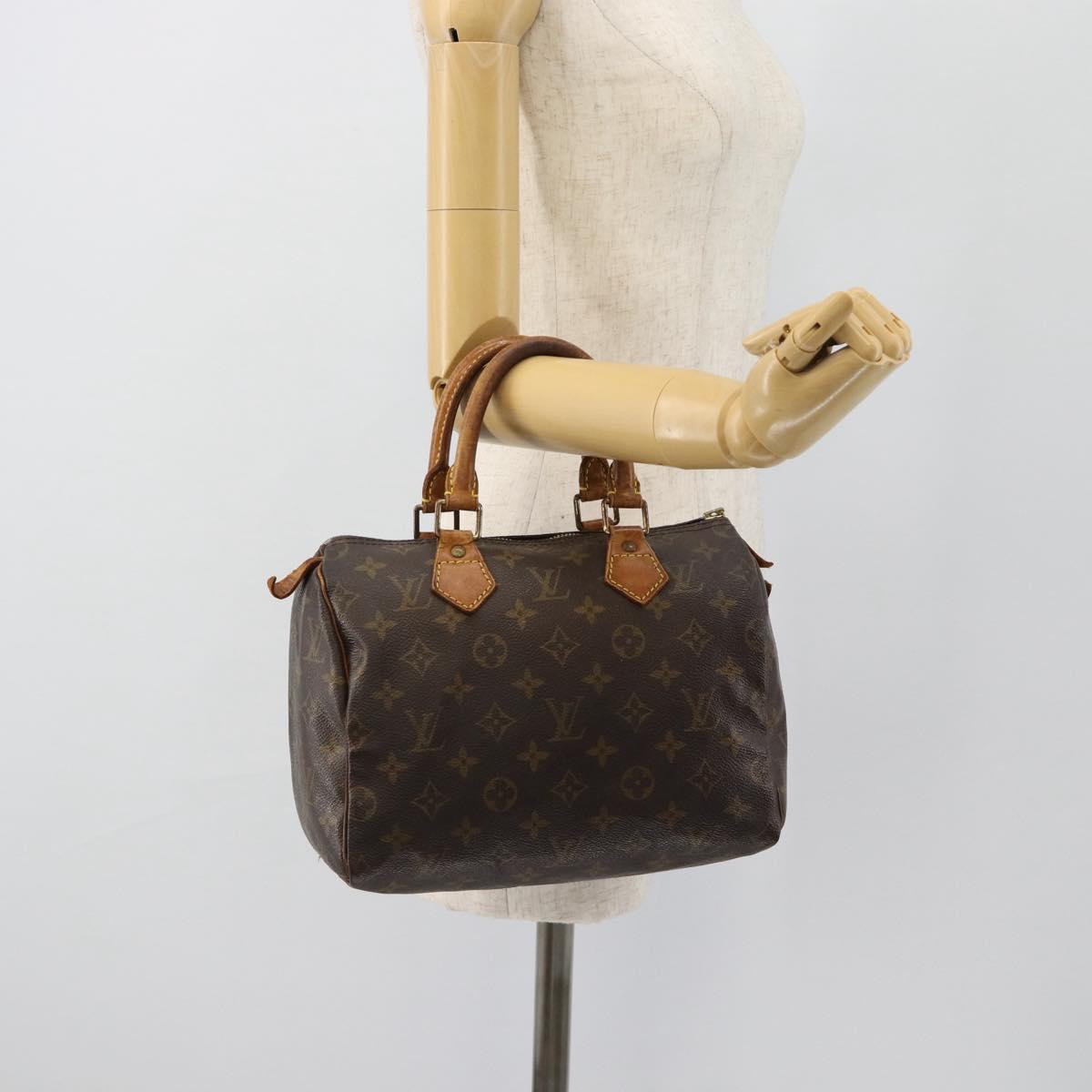 LOUIS VUITTON Monogram Speedy 25 Hand Bag M41528 LV Auth 180770