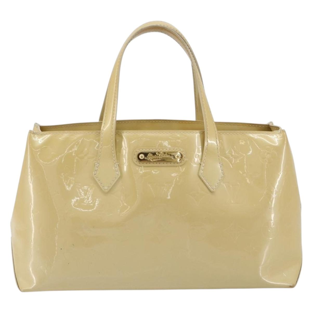 LOUIS VUITTON Vernis Wilshire PM Hand Bag Rose Flow Lantern M91642 Auth 180844A