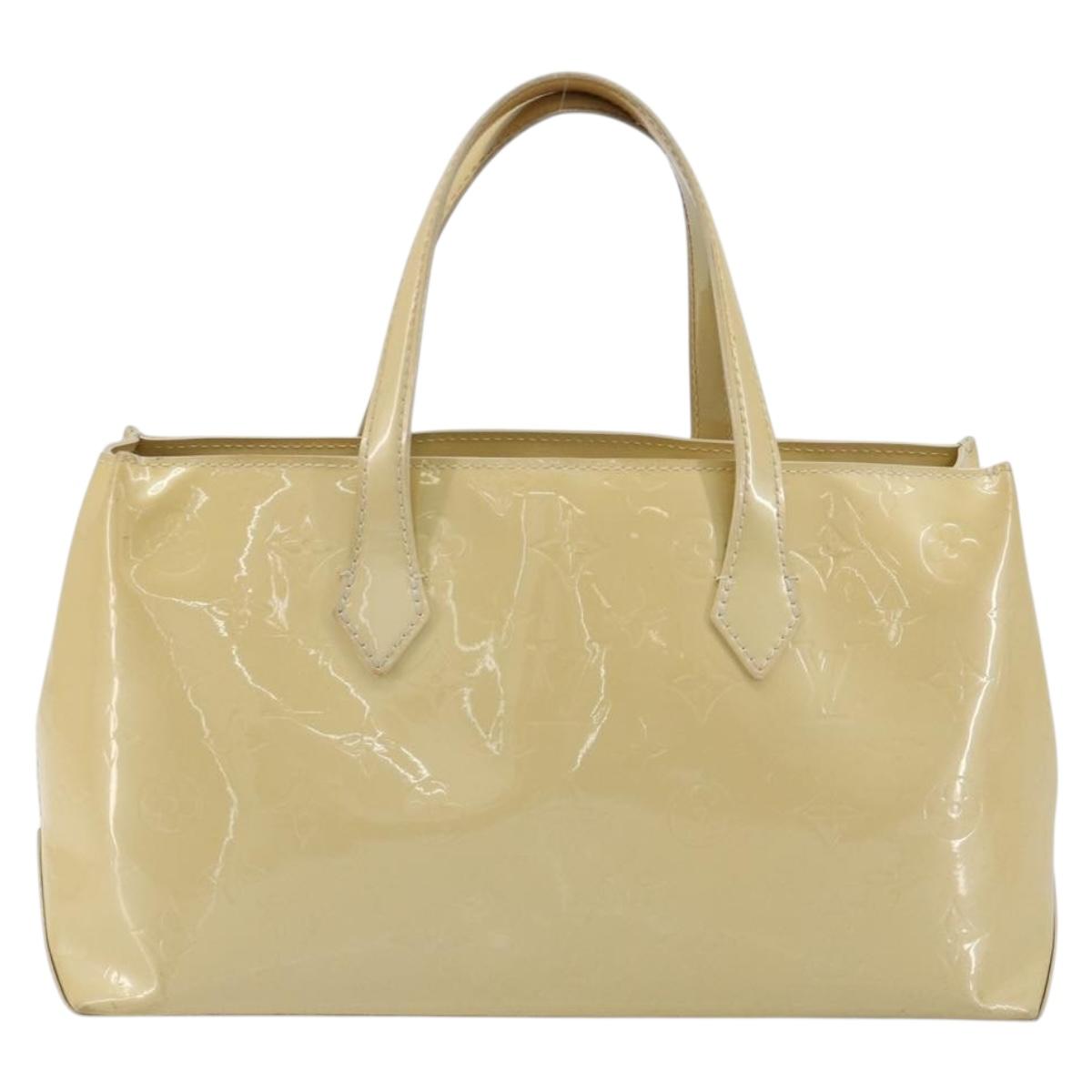 LOUIS VUITTON Vernis Wilshire PM Hand Bag Rose Flow Lantern M91642 Auth 180844A