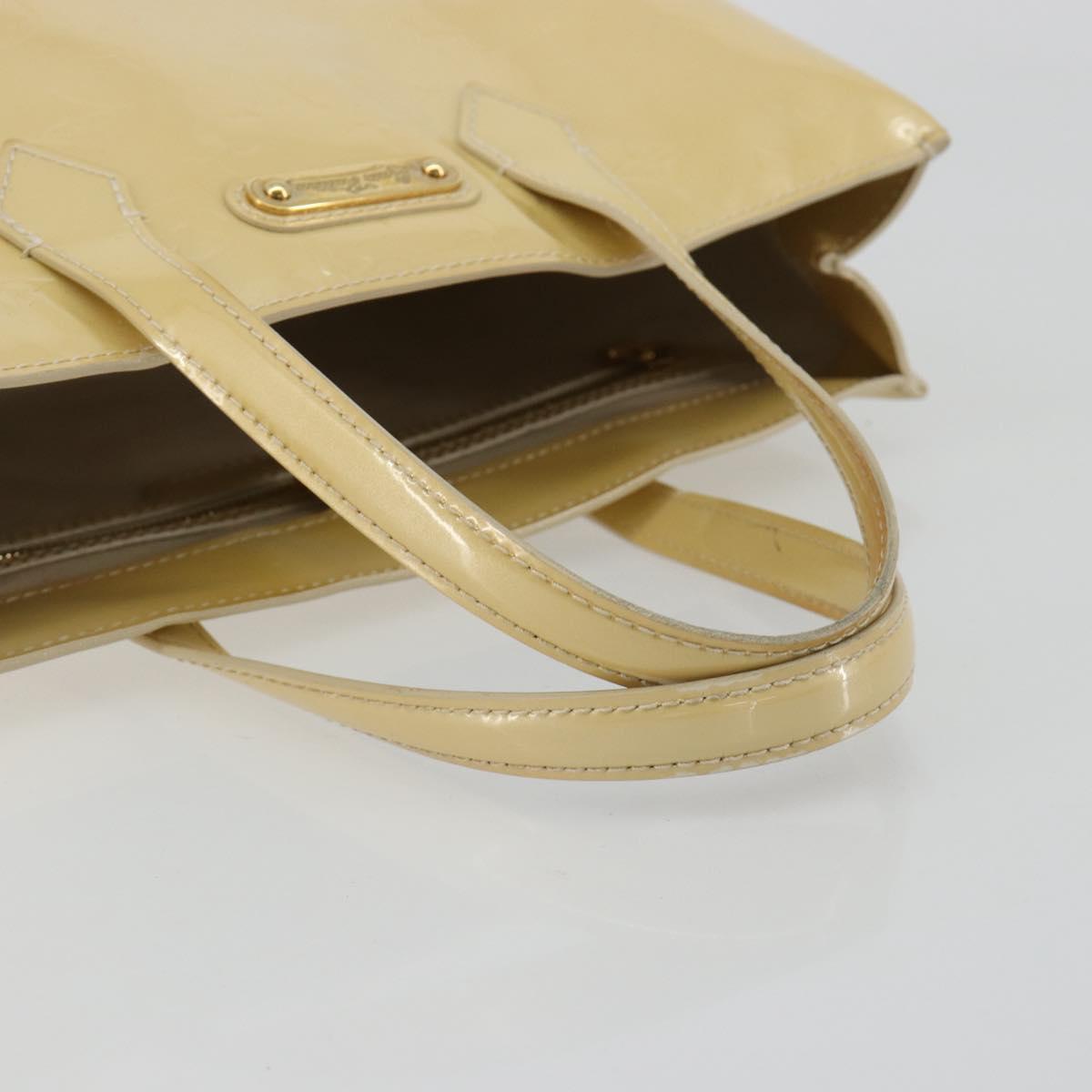 LOUIS VUITTON Vernis Wilshire PM Hand Bag Rose Flow Lantern M91642 Auth 180844A