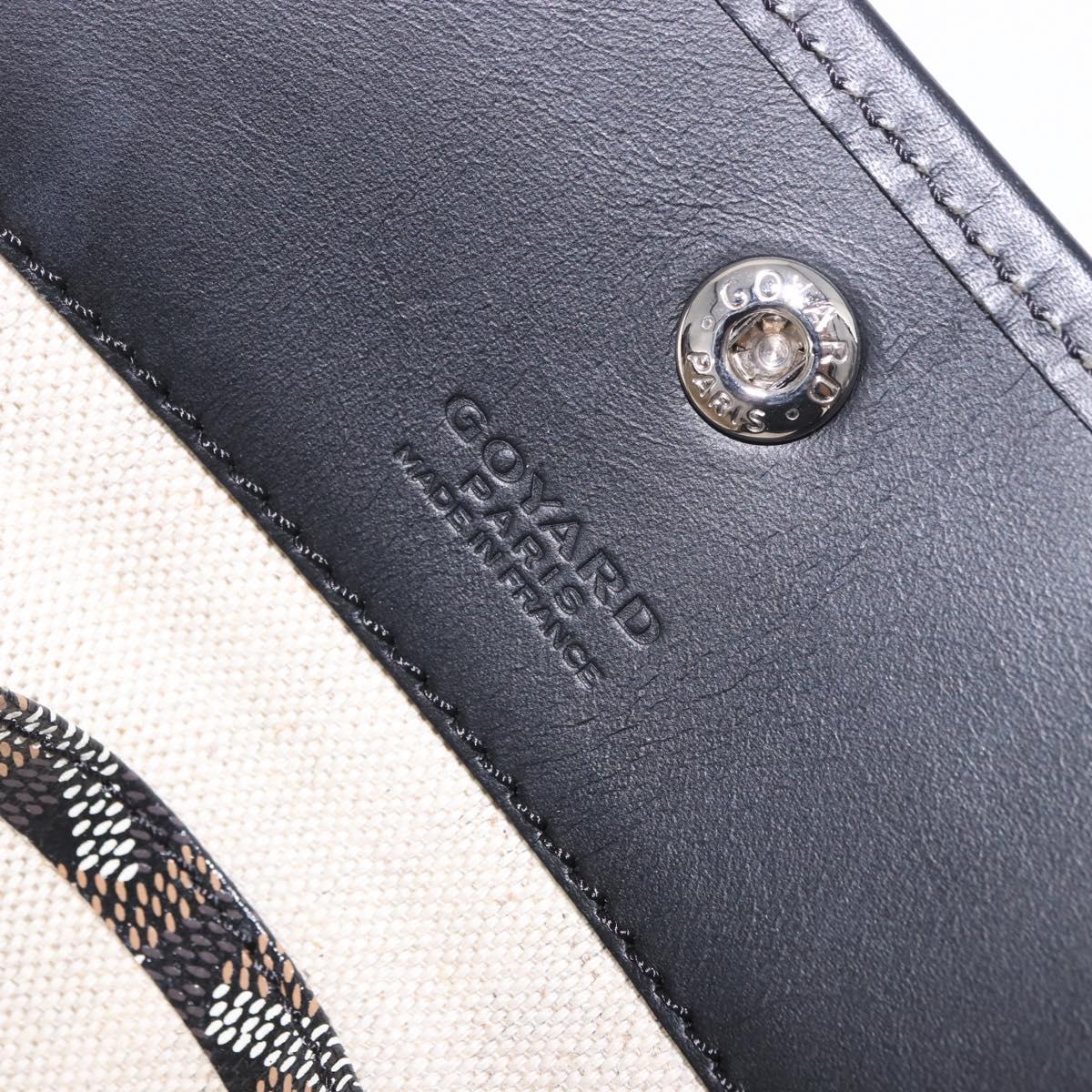 GOYARD Saint Louis PM Tote Bag Coated Canvas Black Silver Auth 180875