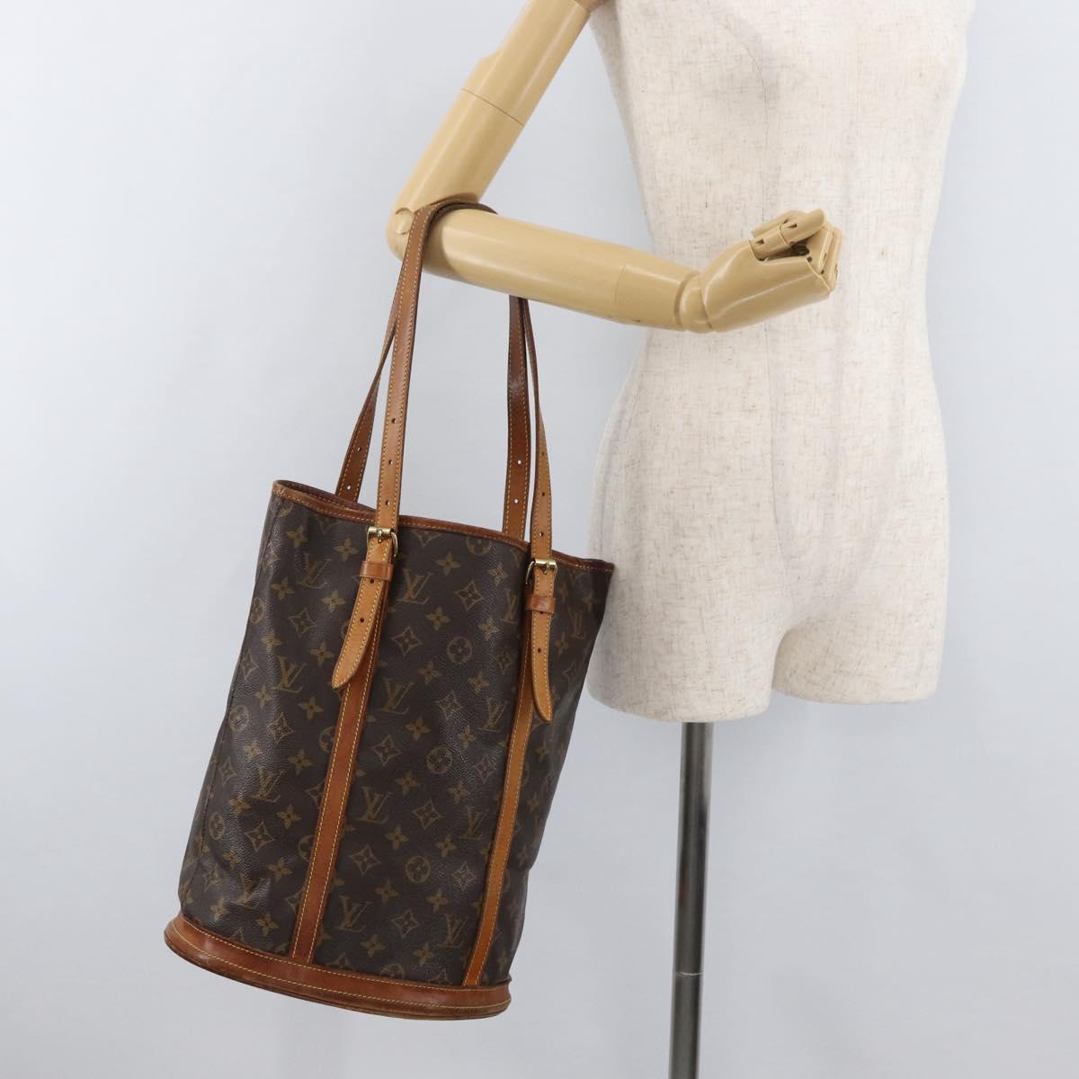LOUIS VUITTON Monogram Bucket GM Shoulder Bag M42236 LV Auth 180877