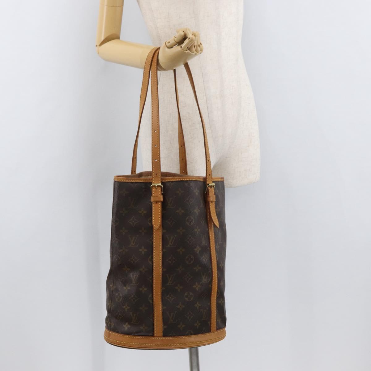 LOUIS VUITTON Monogram Bucket GM Shoulder Bag M42236 LV Auth 180879