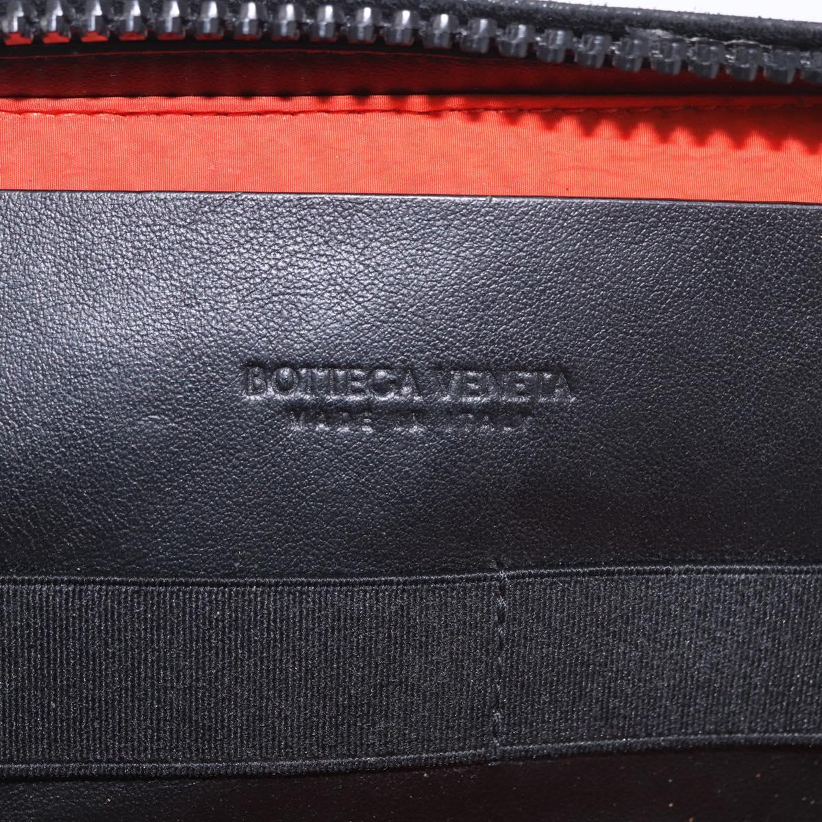 BOTTEGA VENETA MAXI INTRECCIATO Pouch Leather Black Auth 180883A