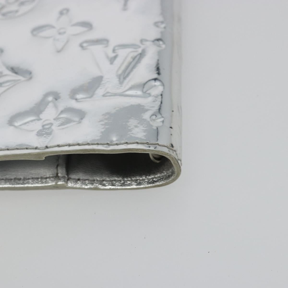 LOUIS VUITTON Monogram Miroir Agenda PM Planner Cover Silver R20963 Auth 180884A