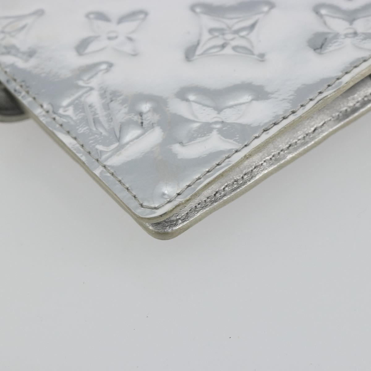 LOUIS VUITTON Monogram Miroir Agenda PM Planner Cover Silver R20963 Auth 180884A