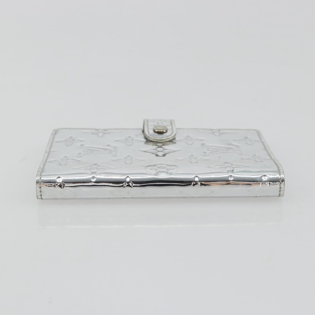 LOUIS VUITTON Monogram Miroir Agenda PM Planner Cover Silver R20963 Auth 180884A
