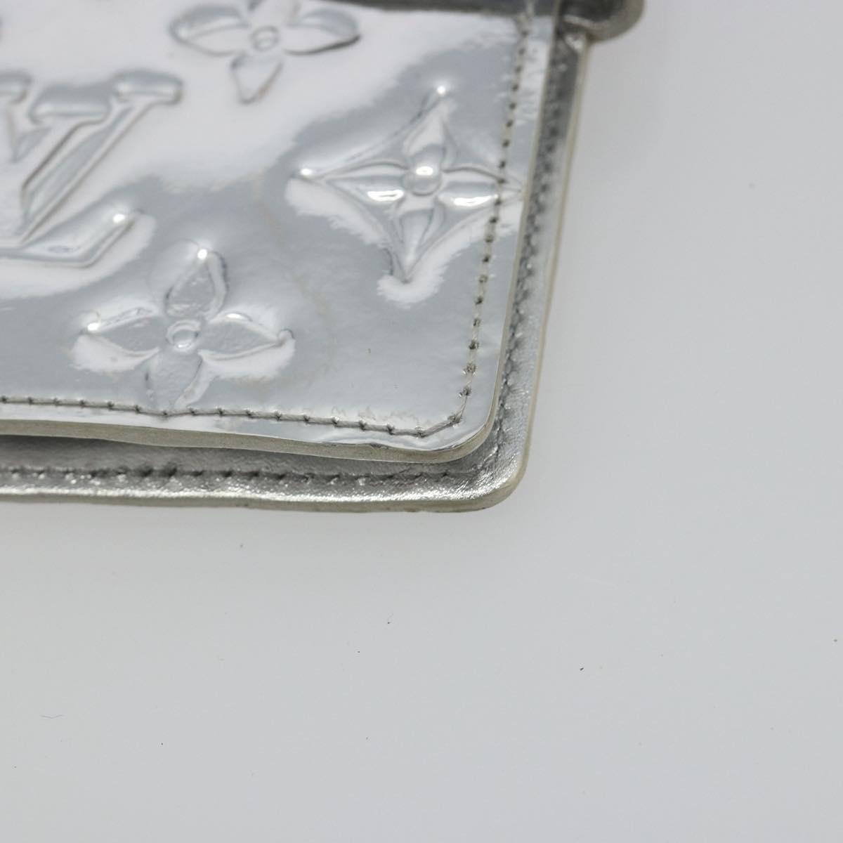 LOUIS VUITTON Monogram Miroir Agenda PM Planner Cover Silver R20963 Auth 180884A
