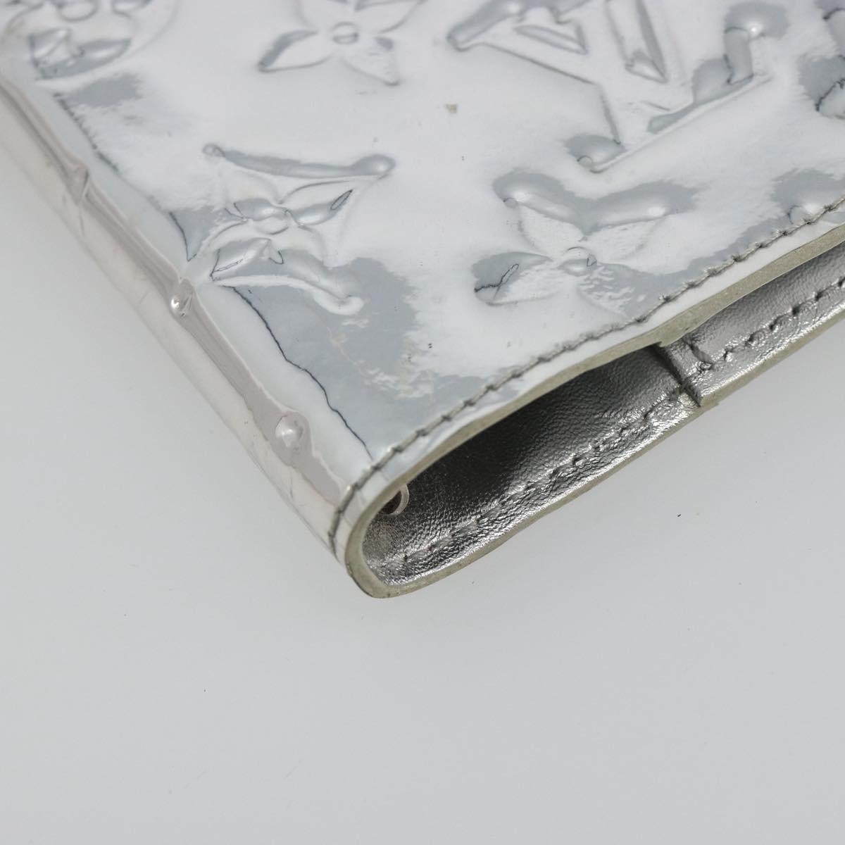 LOUIS VUITTON Monogram Miroir Agenda PM Planner Cover Silver R20963 Auth 180884A