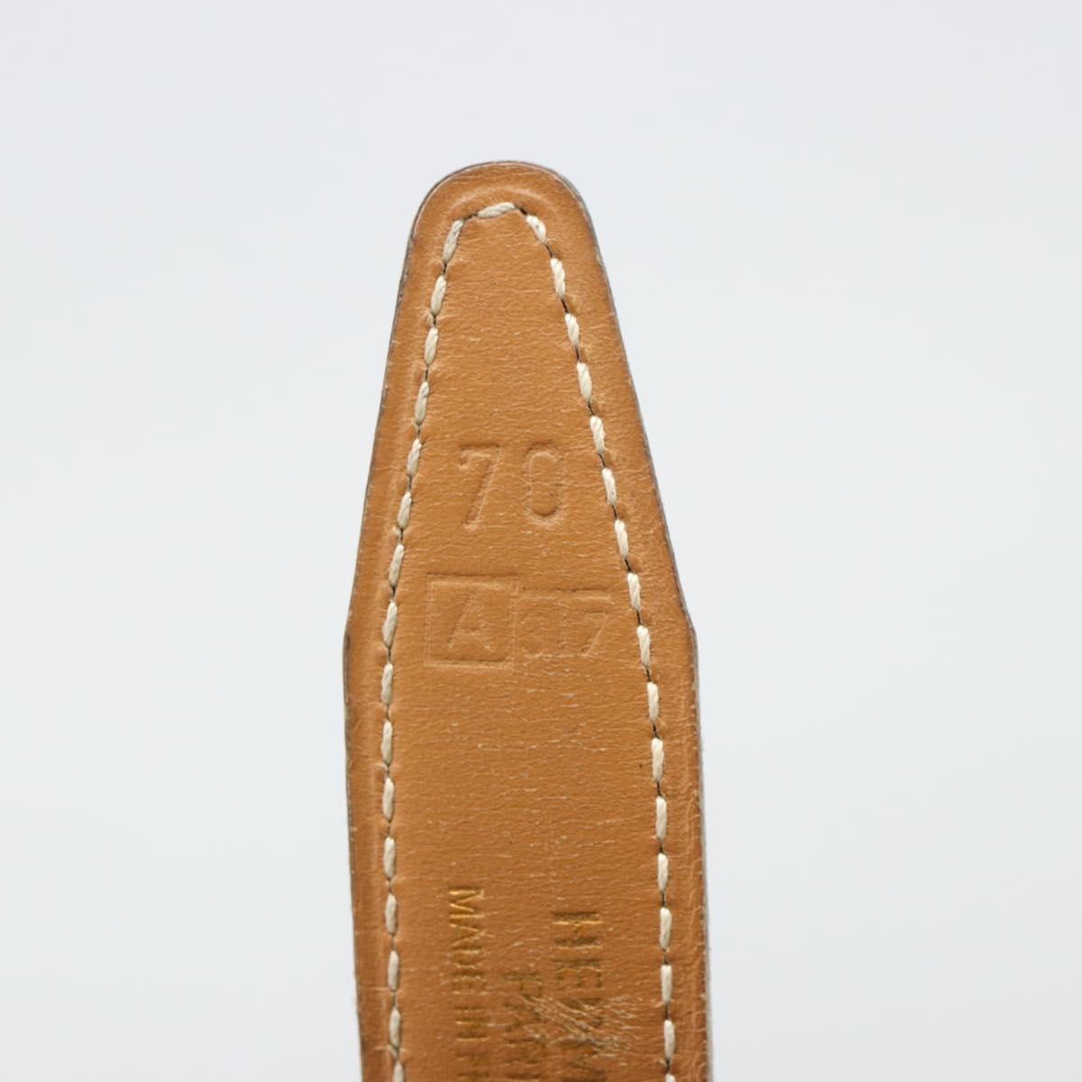 HERMES Constance Mini Belt Leather Beige Gold Auth 180888