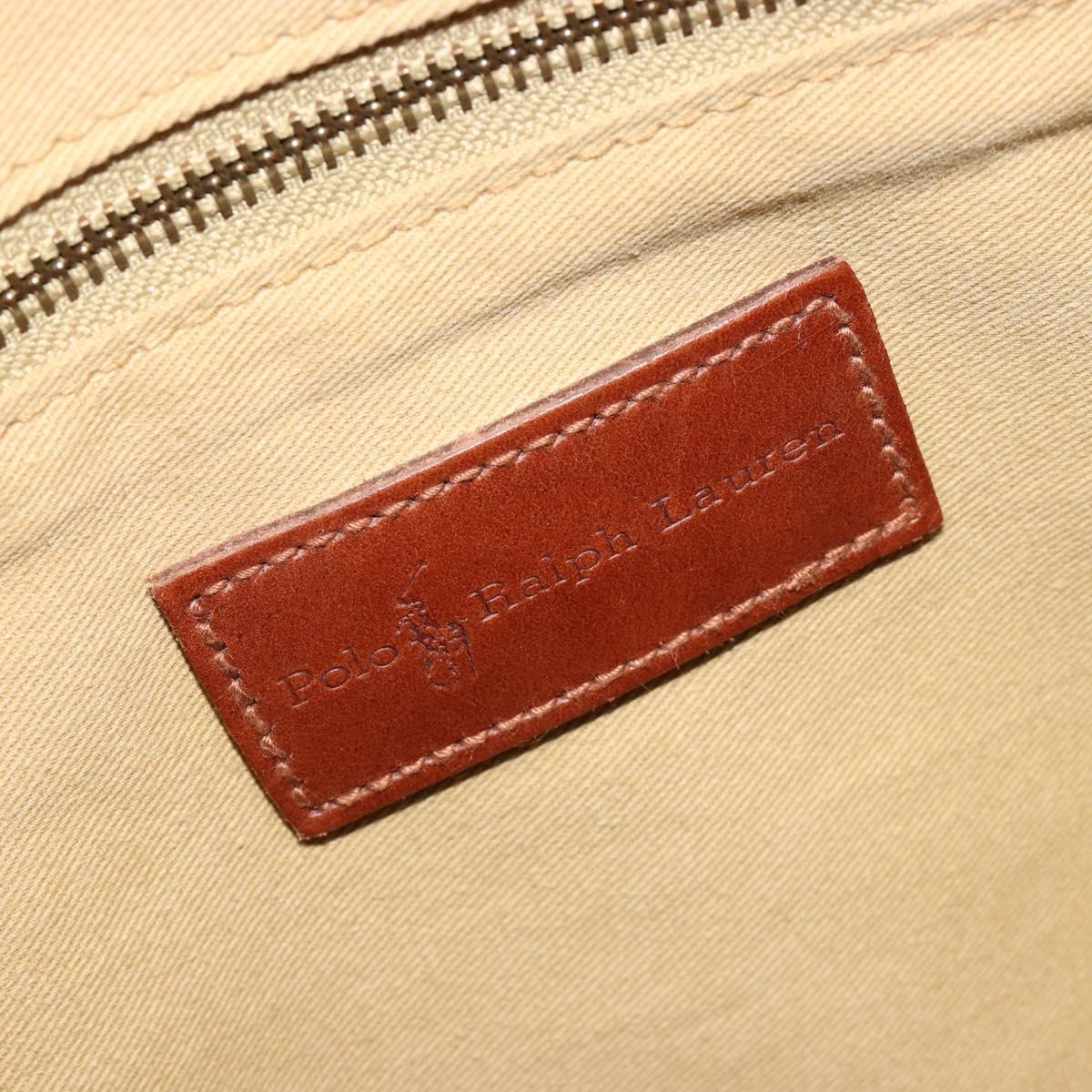 Polo Ralph Lauren Boston Bag Leather PVC Green Auth 180894A